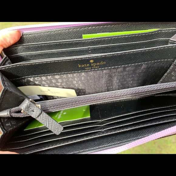 SALE‼️ Kate spade lilac glitter zip around wallet - Picture 4 of 5